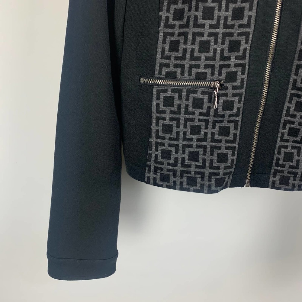 Laundry by Shelli Segal Black Printed Jacket Size 2 - Picture 3 of 4